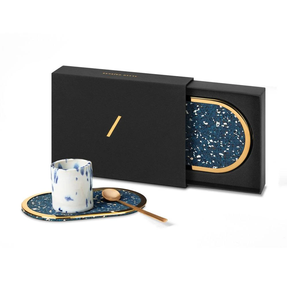 Slash Objects Ring Recycled Rubber Coaster Set - Royal Slash Objects Ring Recycled Rubber Coaster Set - Royal