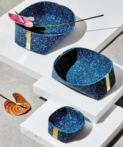 Slash Objects Recycled Rubber + Brass Basket Set - Royal Home Goods