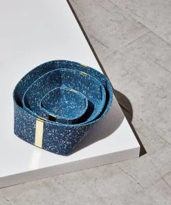 Slash Objects Recycled Rubber + Brass Basket Set - Royal Home Goods