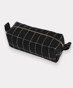 Anchal Accessories Small Grid Stitch Toiletry Bag