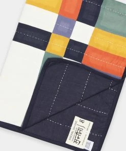 Anchal Small Patchwork Multi Plaid Throw Quilt