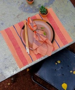 Soil To Studio Best Sellers Arundhati Linen Placemat - Terracota