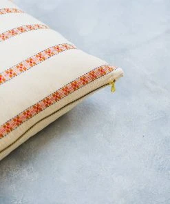 Soil To Studio Home Goods Asima Throw Pillow Cover - Orange + Cream 3 Soil To Studio Home Goods Asima Throw Pillow Cover - Orange + Cream