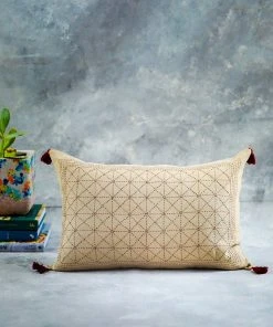 Soil To Studio Avani Linen Lumbar Pillow Cover - Cream Home Goods