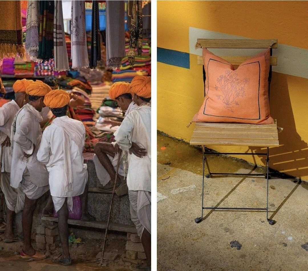 Soil To Studio Chhavi Linen Throw Pillow Cover - Orange Best Sellers Soil To Studio Chhavi Linen Throw Pillow Cover - Orange Best Sellers