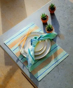 Soil To Studio Indu Linen Napkin Set - Tiffany Blue 4 Soil To Studio Indu Linen Napkin Set - Tiffany Blue