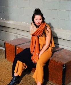 Soil To Studio Pragati Color Blocked Merino Scarf