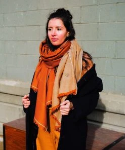 Soil To Studio Pragati Color Blocked Merino Scarf