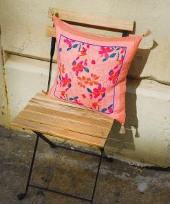 Soil To Studio Teejan Linen Throw Pillow Cover - Bright Pink 4 Soil To Studio Teejan Linen Throw Pillow Cover - Bright Pink