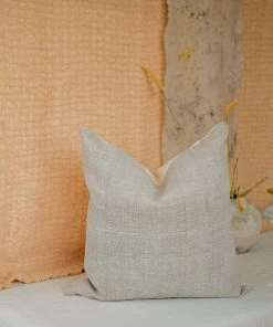 Soil To Studio Zara Upcycled Hemp Throw Pillow Cover