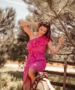 Valani Sokha Banana Midi Dress - Lilac Rose Special Occasion