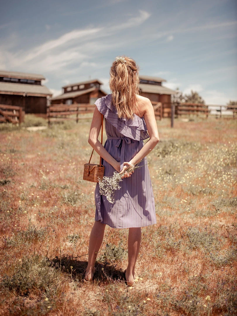 Valani Special Occasion Sokha Banana Midi Dress - Purple Sage Valani Special Occasion Sokha Banana Midi Dress - Purple Sage