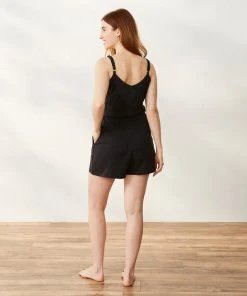 Coyuchi Solstice Short Romper - Deep Graphite