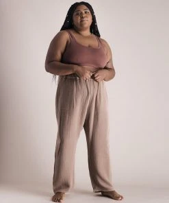 Soluna Collective Chestnut Relaxed Pants Clothing