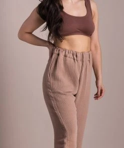 Soluna Collective Chestnut Relaxed Pants Clothing