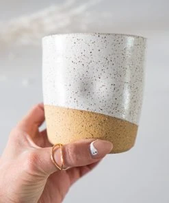 Moonshine Design Speckled Stoneware Pinch Tumbler Set Home Goods