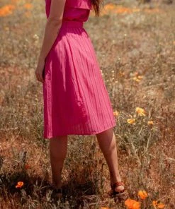 Valani Clothing Srey Banana Midi Skirt - Lilac Rose