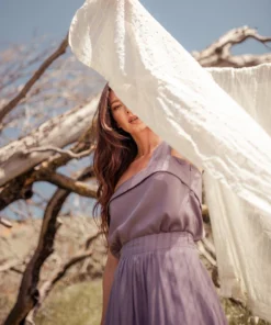 Valani Srey Banana Midi Skirt - Purple Sage Clothing