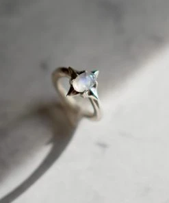 Iron Oxide Stardust Moonstone Ring