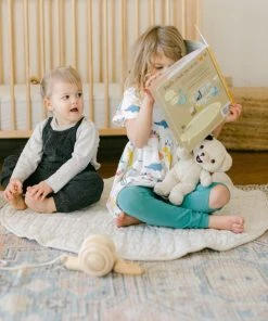 Creative Women New Arrivals Stone Washed Linen Quilted Playmat