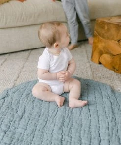 Creative Women New Arrivals Stone Washed Linen Quilted Playmat