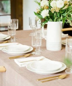 Creative Women Best Sellers Stone Washed Linen Tablecloth - Blush