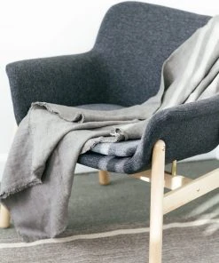 Creative Women Home Goods Stone Washed Linen Throw Blanket