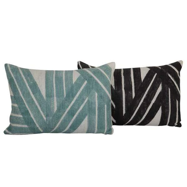 Casa Amarosa Stripe Sky Throw Pillow Cover- Aqua Home Goods 4 Casa Amarosa Stripe Sky Throw Pillow Cover- Aqua Home Goods