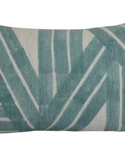 Casa Amarosa Stripe Sky Throw Pillow Cover- Aqua Home Goods