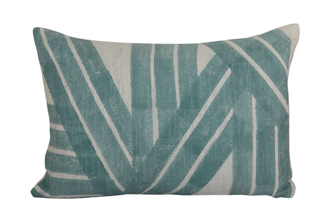 Casa Amarosa Stripe Sky Throw Pillow Cover- Aqua Home Goods 1 Casa Amarosa Stripe Sky Throw Pillow Cover- Aqua Home Goods
