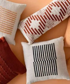 Casa Amarosa Stripe Throw Pillow Cover - Gold Earth 13 Casa Amarosa Stripe Throw Pillow Cover - Gold Earth