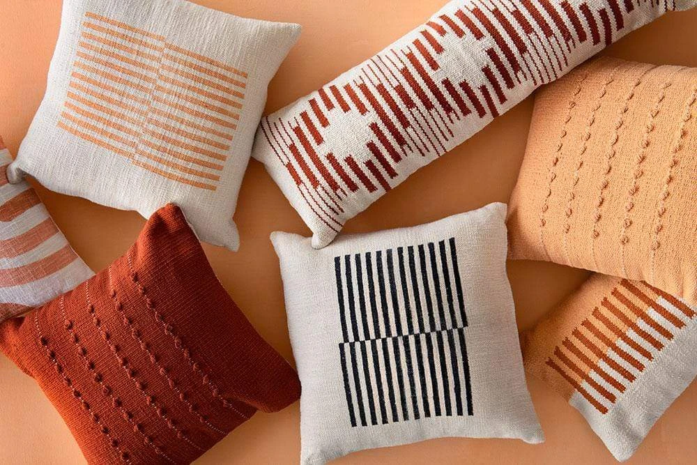 Casa Amarosa Stripe Throw Pillow Cover - Gold Earth 6 Casa Amarosa Stripe Throw Pillow Cover - Gold Earth