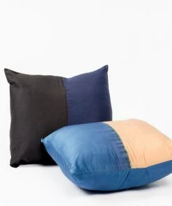 Studio Variously Aakar Silk Throw Pillow - Indigo Throw Pillows