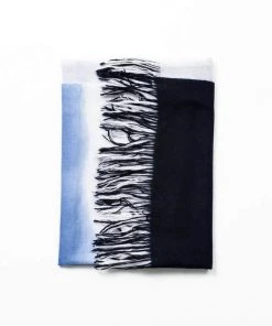 Studio Variously Azure Cashmere Throw Blanket