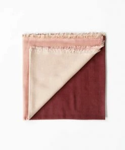 Studio Variously Rosewood Blok Silk And Cashmere Scarf Accessories