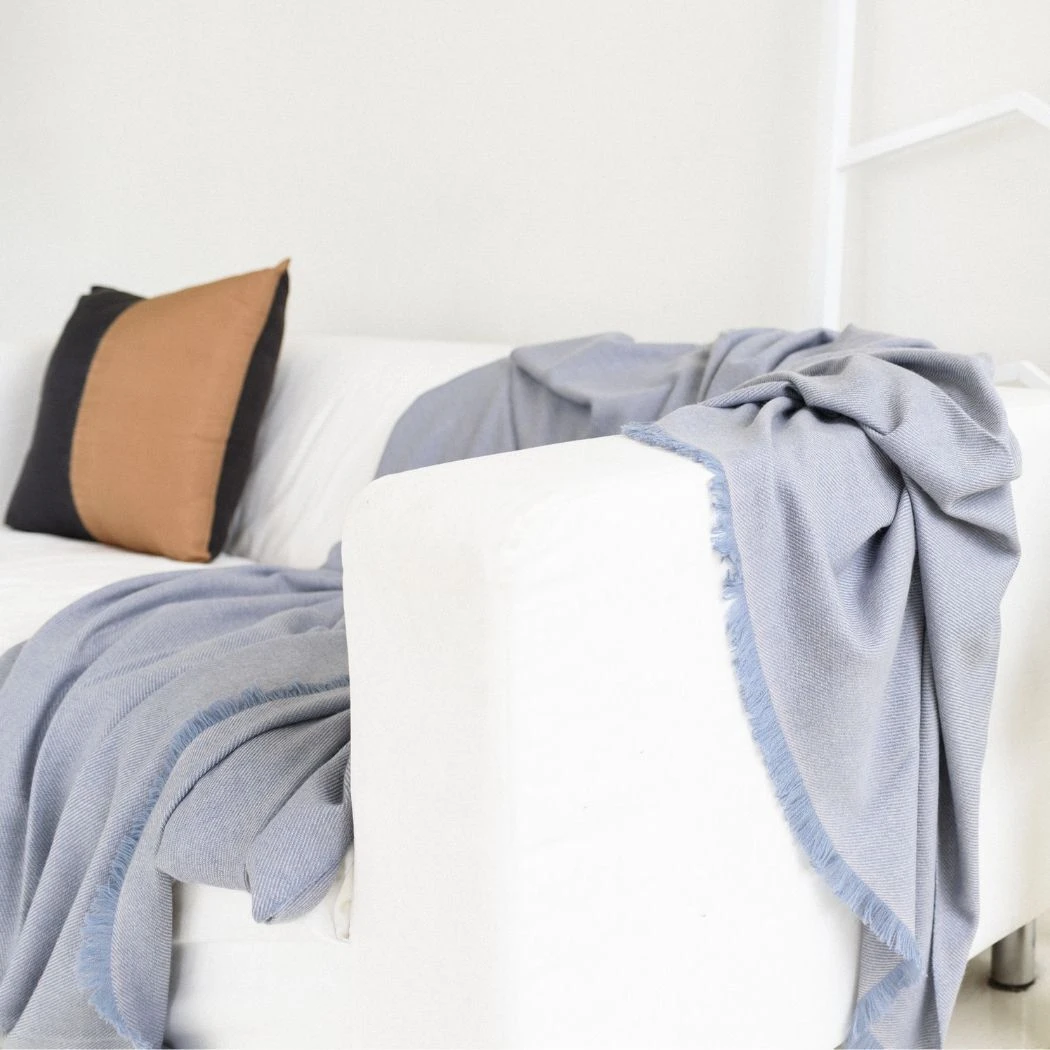 Studio Variously Boro Merino Wool Throw Blanket Studio Variously Boro Merino Wool Throw Blanket