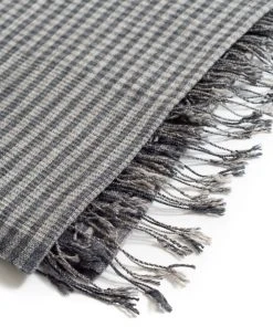 Studio Variously Carbon Checks Merino Wool Scarf  Accessories