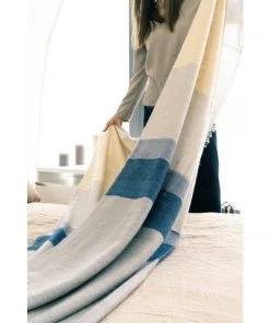Studio Variously Ceru Merino Wool Throw Blanket