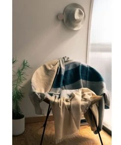 Studio Variously Ceru Merino Wool Throw Blanket