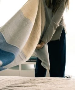 Studio Variously Ceru Merino Wool Throw Blanket