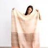 Studio Variously Chestnut Merino Wool Throw Blanket Home Goods