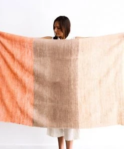 Studio Variously Chestnut Merino Wool Throw Blanket Home Goods
