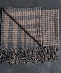 Studio Variously Fawn Checks Merino Scarf 4 Studio Variously Fawn Checks Merino Scarf