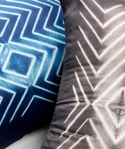 Studio Variously Naami Silk Throw Pillow - Indigo Home Goods