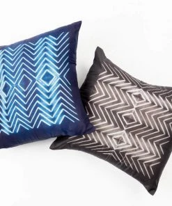 Studio Variously Naami Silk Throw Pillow - Indigo Home Goods