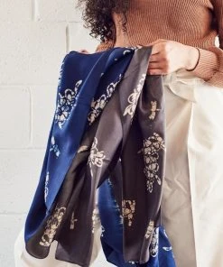 Studio Variously Accessories Oraa Black Silk Scarf