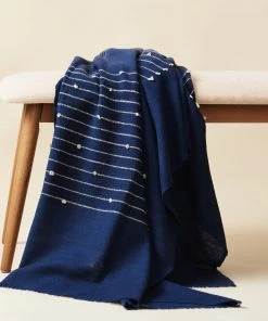 Studio Variously Home Goods Rosewood Indigo Throw Blanket