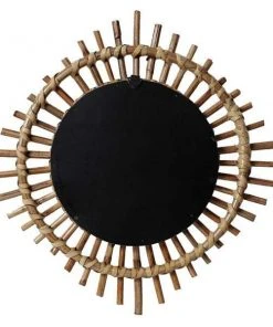 Casa Amarosa Sun Spike Rattan Mirror