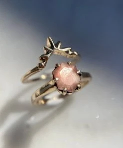 Iron Oxide Jewelry Sunburst Stacking Ring Set