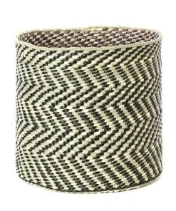 Swahili African Modern Black And Natural Maila Milulu Reed Basket Home Goods 2 Swahili African Modern Black And Natural Maila Milulu Reed Basket Home Goods